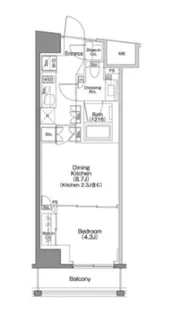 ザ・パークハビオSOHO代々木公園【5階】の間取り