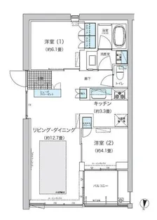 ガーデニエール砧WEST【5階】の間取り