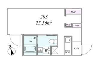 the trias205【1階】の間取り