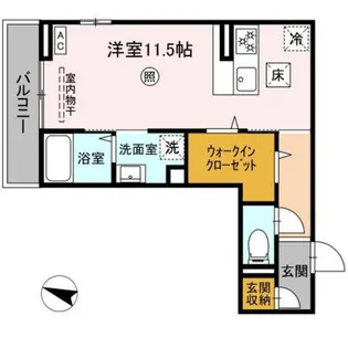 オリーブ東雲本町【1階】の間取り