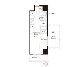 ハーモニーレジデンス東京武蔵関WEST SIDE【11階】の間取り