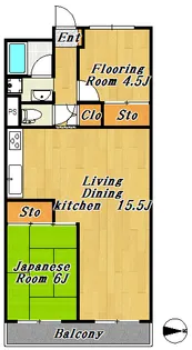 小島スカイハイツ【8階】の間取り