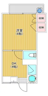 ハッピーエステート雑餉隈駅前【2階】の間取り