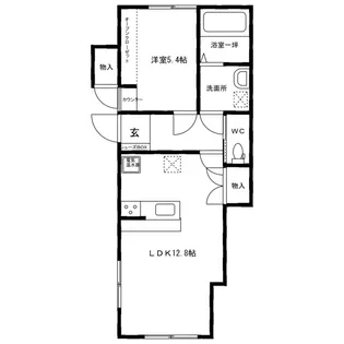 ラフォーレ三条II【1階】の間取り
