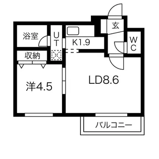 グラシアス円山【2階】の間取り