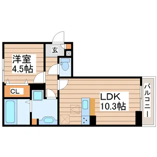 キャトルセゾン南小泉【3階】の間取り