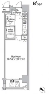 レジディア市ヶ谷II【4階】の間取り