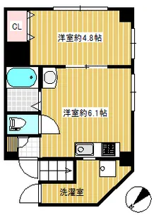 キャンベールお久田【3階】の間取り
