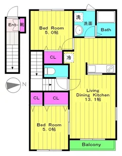 ソラーナコガネ【2階】の間取り