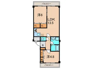 グランド-ルUM2【1階】の間取り