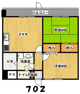 サンライズOHJI【7階】の間取り