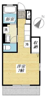 シャンブル ドゥ エスポワール【1階】の間取り