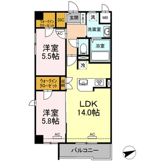 la・liberte【3階】の間取り