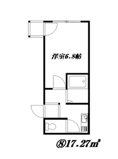 ジオナ新大阪【3階】の間取り
