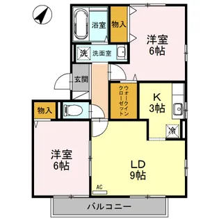 サニーグランパ B【2階】の間取り