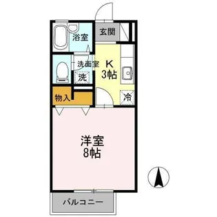 サンハイツ小中島 D【2階】の間取り
