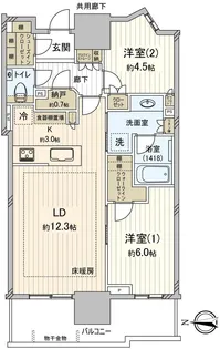 幕張ベイパーク ライズゲートタワー【22階】の間取り
