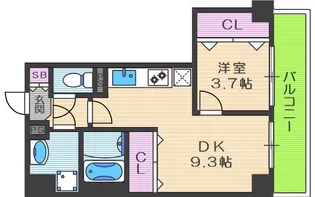 ランドマークシティ梅田東【4階】の間取り
