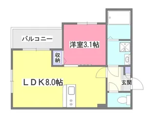 グロースリング清瀬【2階】の間取り
