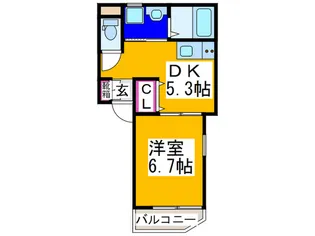 Kukulu北岡【2階】の間取り