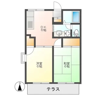 第1ロクヤオン【1階】の間取り