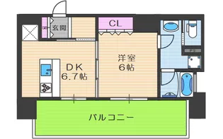 リーガル靭本町【3階】の間取り