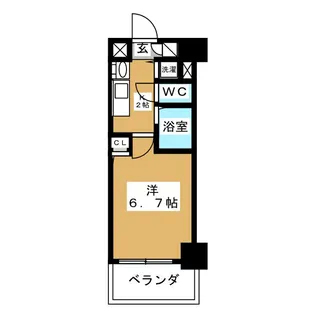ライジングコート名古屋駅前東【7階】の間取り