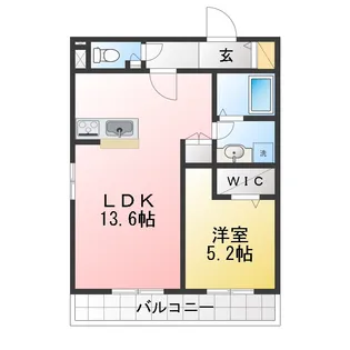 LA PACE川名【1階】の間取り