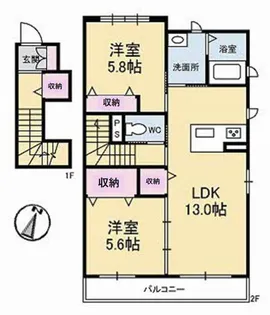 シャーメゾンゆき【2階】の間取り