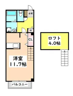 パームタウンノース【3階】の間取り