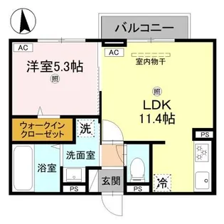 Lumiere du Soir(リュミエール ドゥ ソワール) Un【2階】の間取り