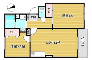 メゾンルミエールB【3階】の間取り