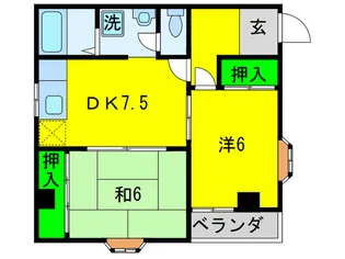 ウッディベル鈴栄【2階】の間取り