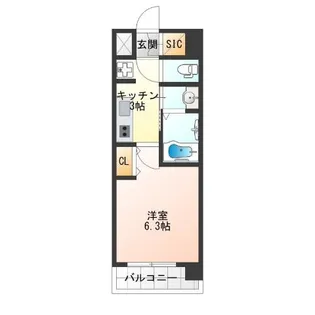 Luxe住吉公園【4階】の間取り