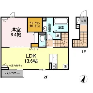 コーポ・ノア【2階】の間取り