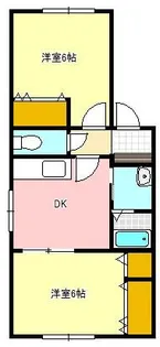 ジュネス焼津B【1階】の間取り