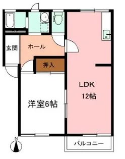 タウニィ石田【1階】の間取り