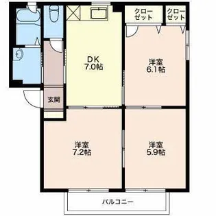 フィオーレ A棟【1階】の間取り