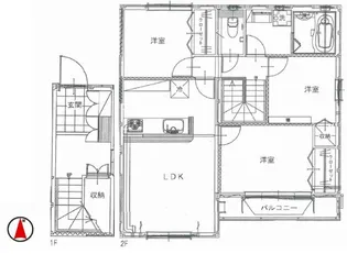 パインフィールド【2階】の間取り