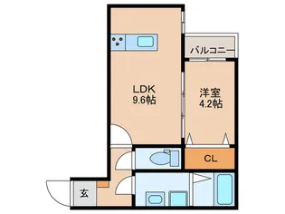 ケーエス博多南駅【3階】の間取り