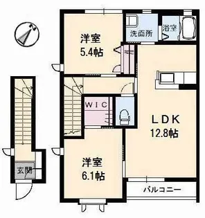 シャルマンラフォーレB棟【2階】の間取り