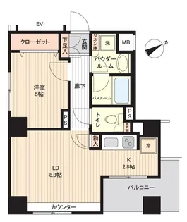 日神デュオステージ浅草橋【9階】の間取り