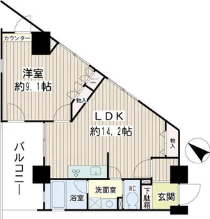 グッドビュー川崎【6階】の間取り