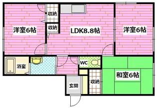 ウエストコートA【2階】の間取り