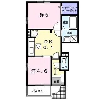 プロヴァンス木田 B【1階】の間取り