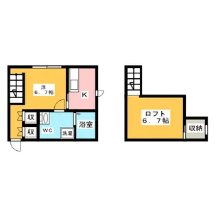プリマ八田壱番館【1階】の間取り
