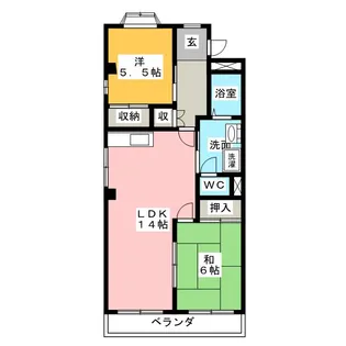 グランヒルズ横吹 A【2階】の間取り