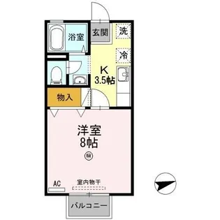 セジュール 壱番館【1階】の間取り