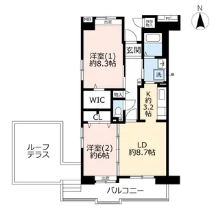 URコンフォール明神台【13階】の間取り