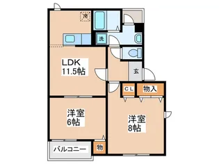 オニオンハイツの間取り
